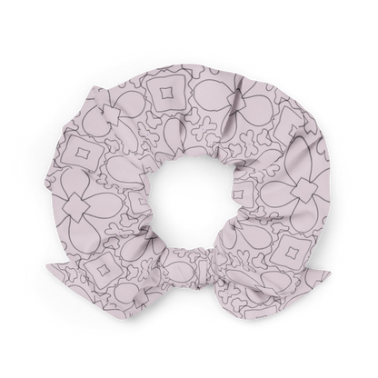 Monochrome Blossom Eco-Friendly Scrunchie