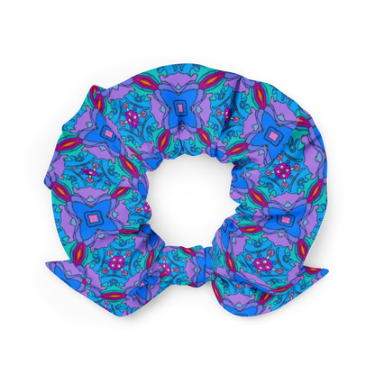 Psychedelic Blue Eco-Friendly Scrunchie