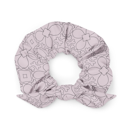 Monochrome Blossom Eco-Friendly Scrunchie