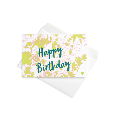 Floral Festivity 4x6 Birthday Card