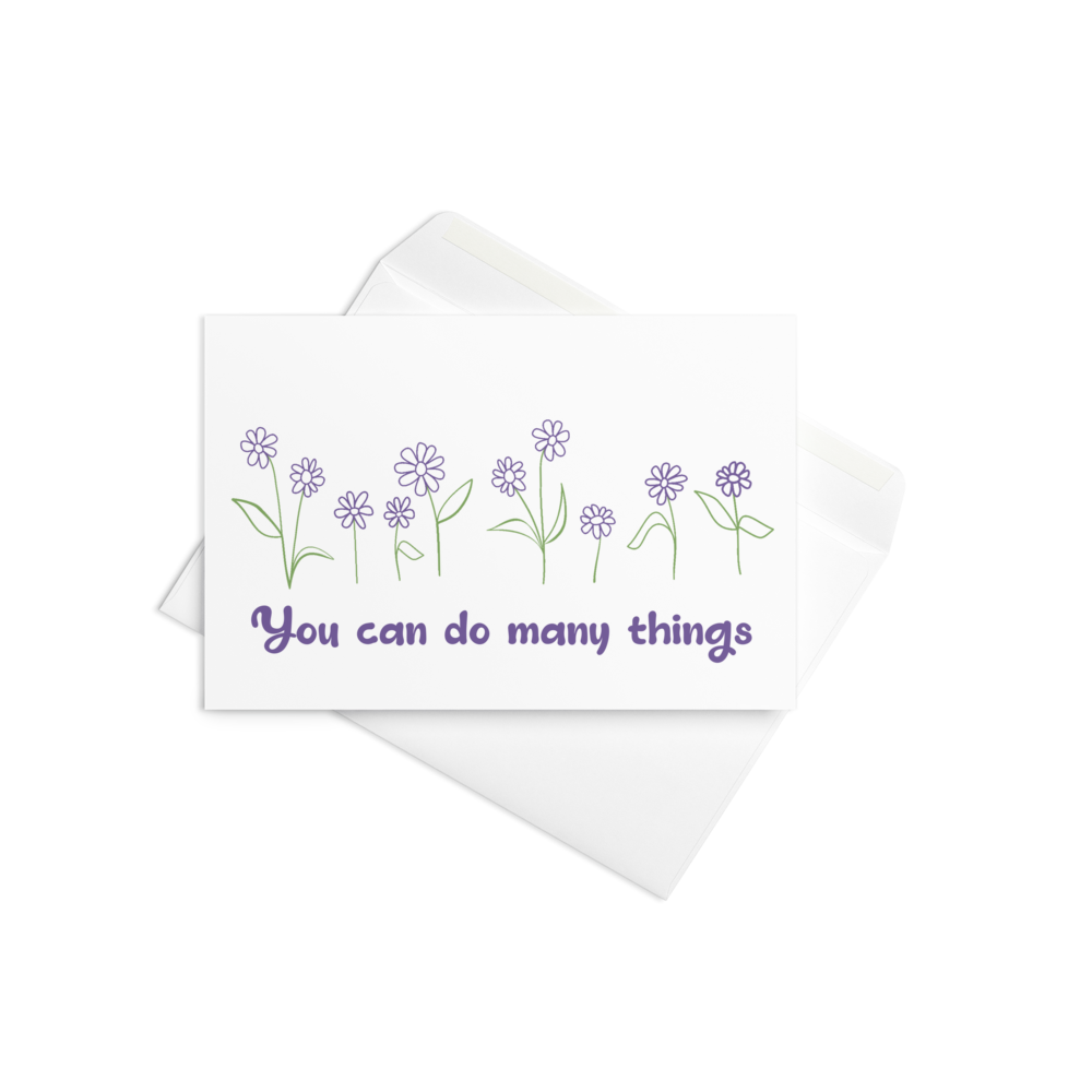 Inspirational Blooms 4x6 Greeting Card