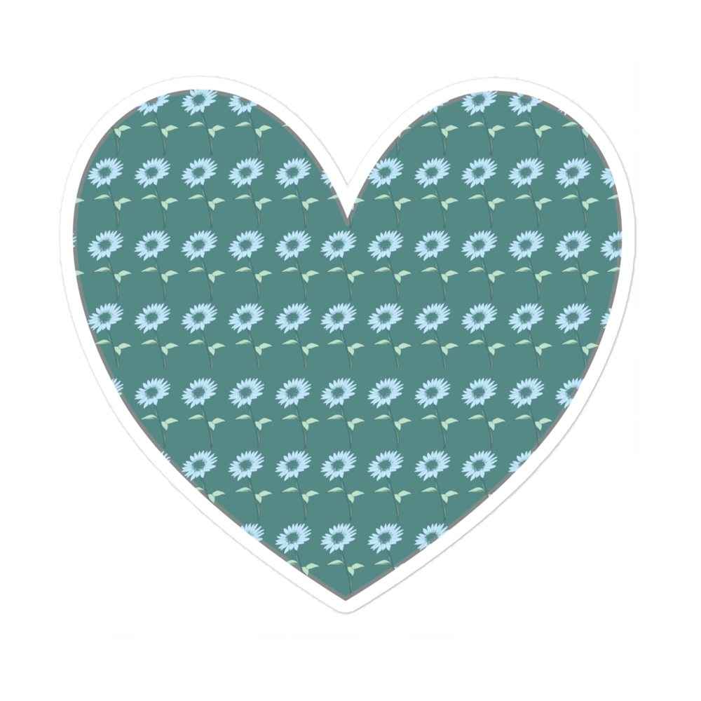 Daisy Fields 5” Heart Sticker